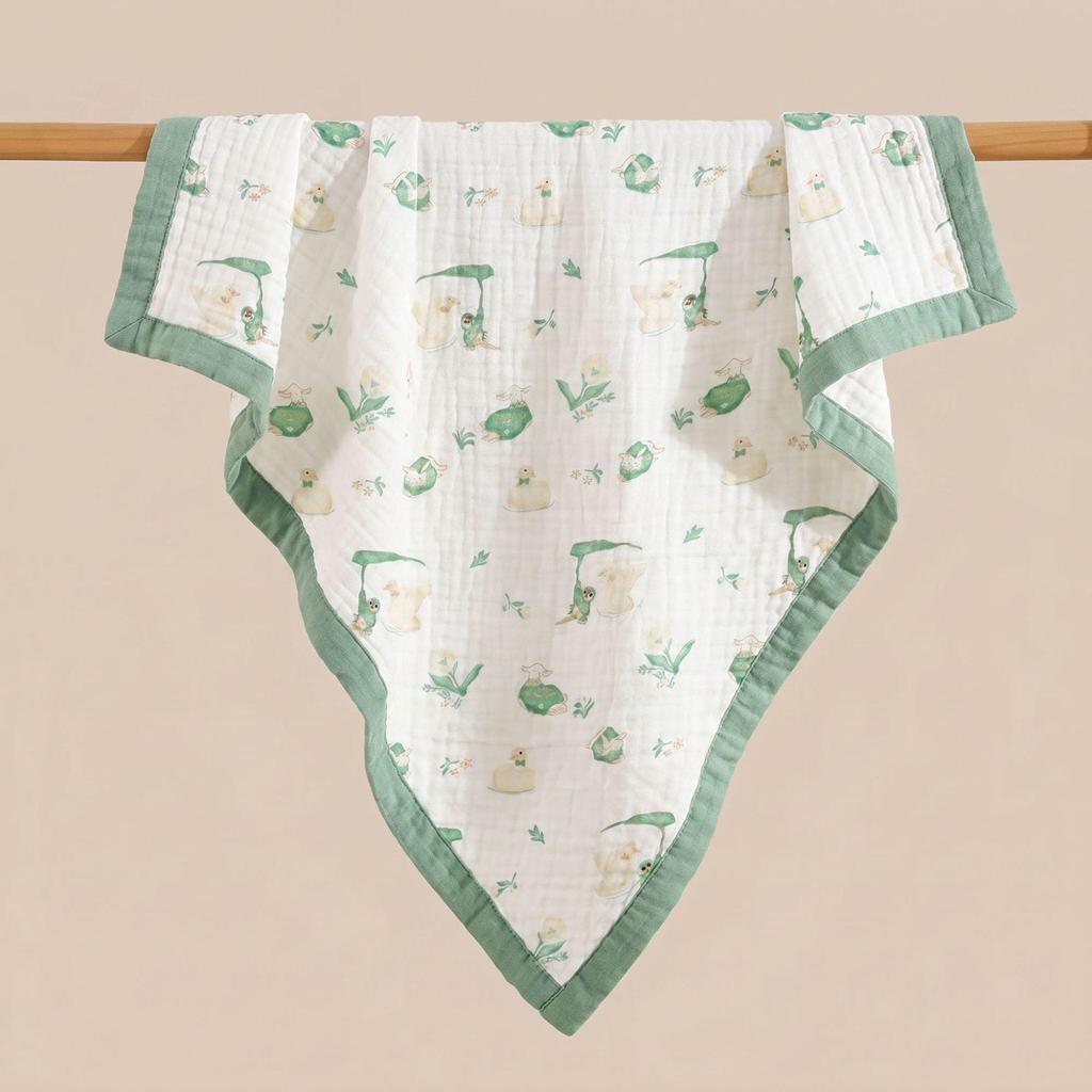 Class A Newborn Bath Towel - Pure Cotton, 6-Layer Gauze, Quick-Dry, Highly Absorbent