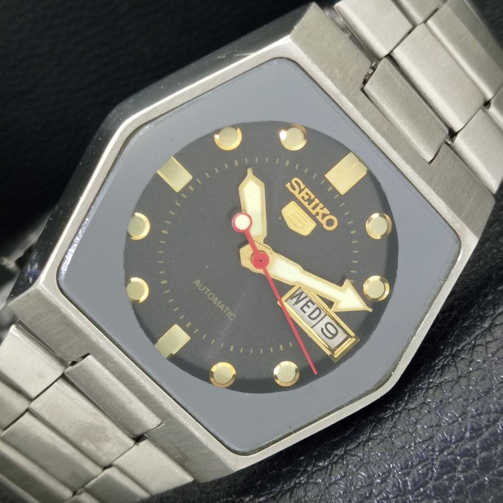 

ОРИГИНАЛЬНЫЕ ВИНТАЖНЫЕ МУЖСКИЕ АВТОМАТИЧЕСКИЕ ЧАСЫ SEIKO 5 6309A ЯПОНИЯ С ЧЕРНЫМ ЦИФЕРБЛАТОМ a702519-1 R126-a702519