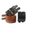 European & American Punk Retro PU Leather Double Buckle Bracelet - Unisex