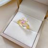 Real Gold Yilu Has Your Full Diamond Ring Opening Adjustable Simple Jewelry Japanese Ring Couple Ring