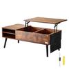 Lift Top Coffee Table 39.4 In Rectangle Coffee Table for Living Room Brown