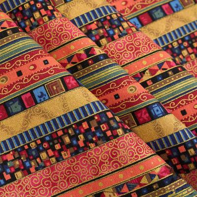 Tribalny Etniczny Bawełniany Len Tkanina Print Bohemia Materiał do Szycia DIY na Sukienki Vintage Obrus Zasłona Poszewka Dekoracja Domu