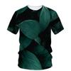 Summer Originality Plant Leaves Graphic T-shirts Trend Casual Personality Fun Printed O-neck Short Sleeve Men's T-shirts