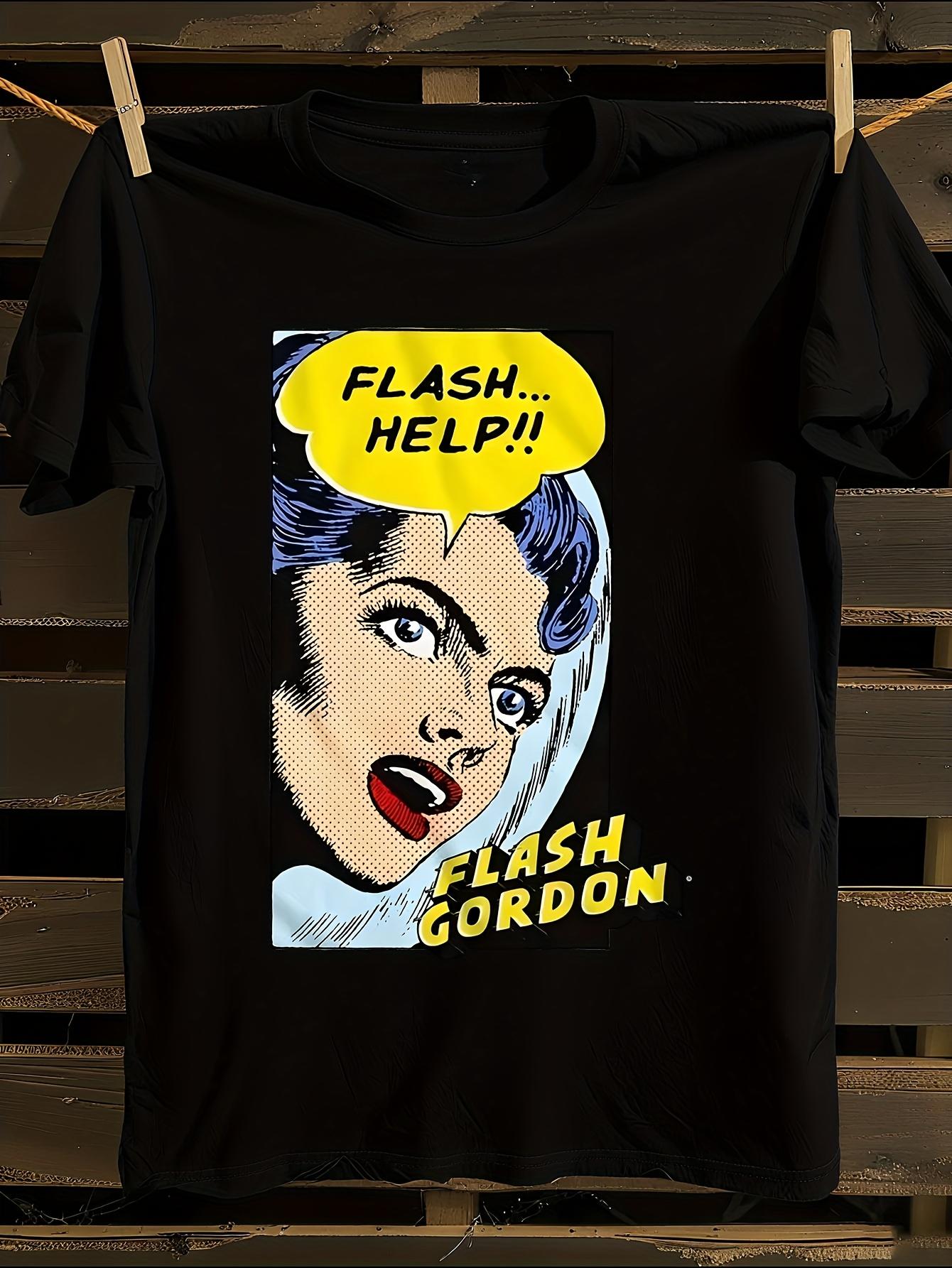 Vintage Tshirt Vintage Flash Gordon HELP! Retro Comic G... XL
