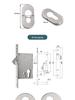 Le Lang Stainless Steel Sliding Door Mortise Lock with Hook Tongue - Precision Cast European Standard for Indoor Push-Pull Doors.