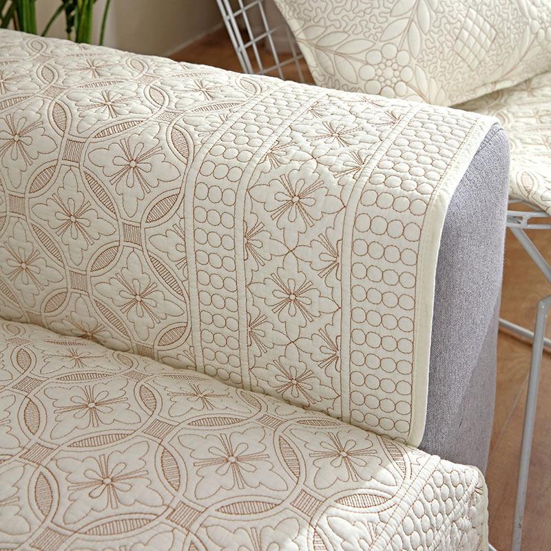 Cotton Simple Modern Sofa Cushion Four Seasons Universal Fabric Non-slip Cotton Embroidered Sofa Cushion