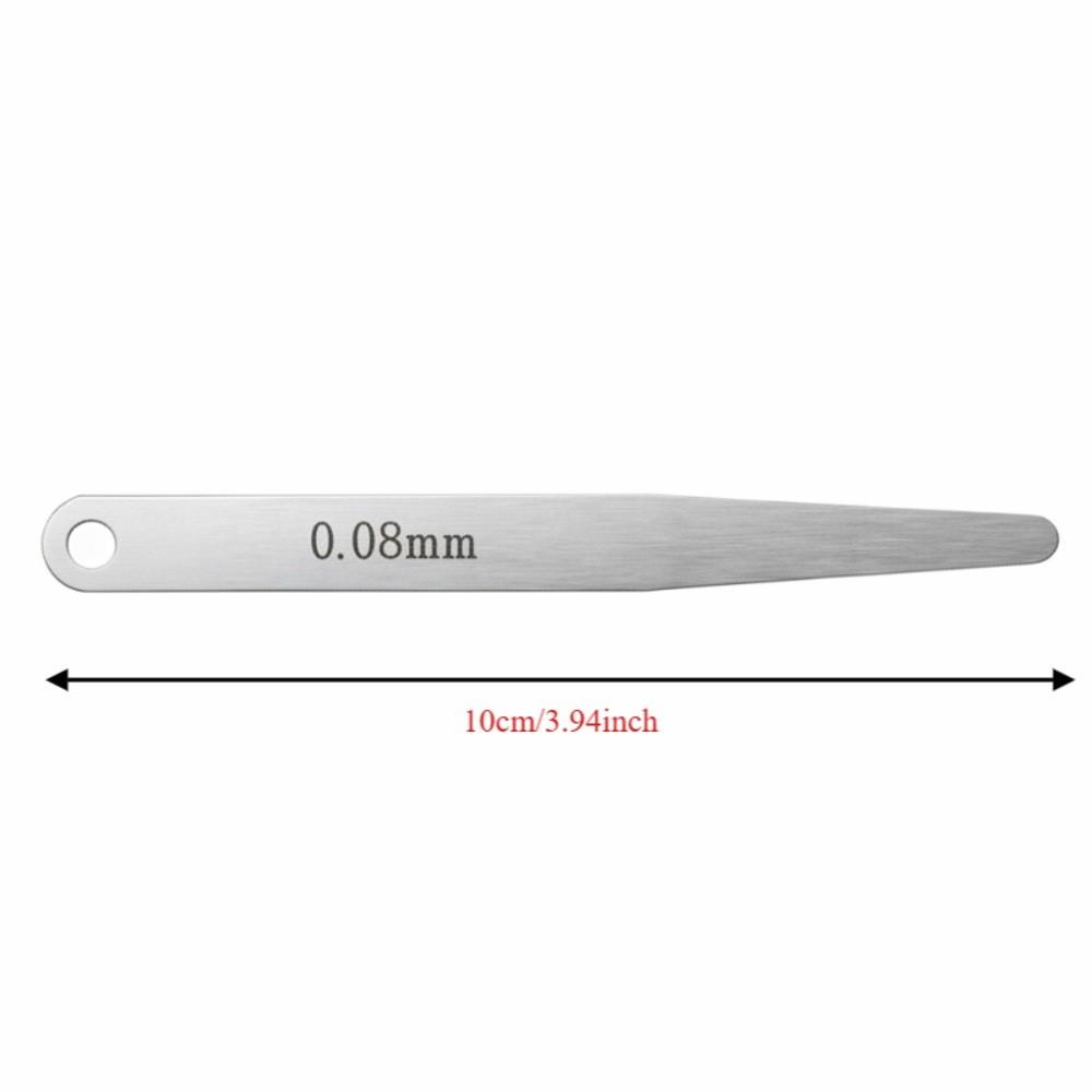 5pcs Stainless Steel Feeler Gauge Thickness Silver Filler Thickness Gage 100mm Feeler Filler Measurement Tool Gap Measurement