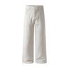 Solid color simple trendy brand slim-fit straight casual pants men's spring new trendy pure cotton long pants
