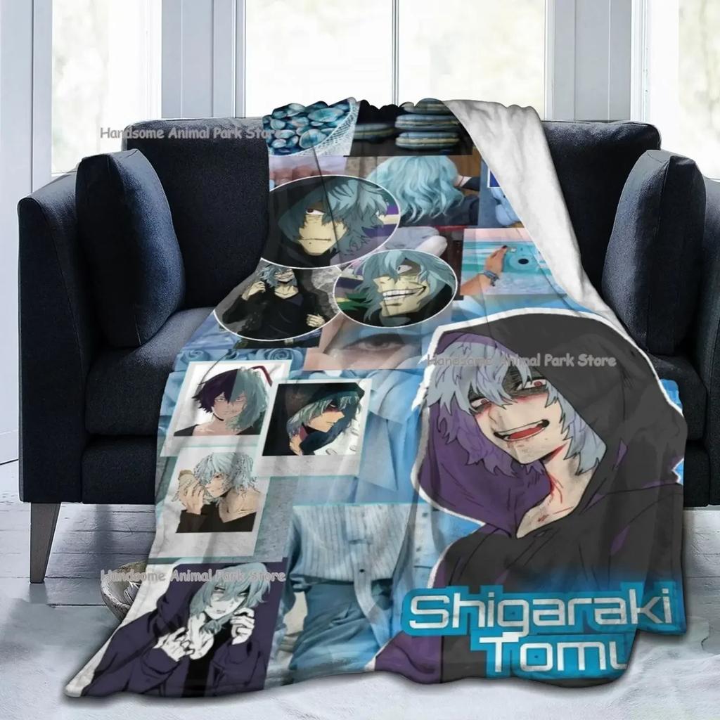 My Hero Academia Collage Anime Shigaraki Fleece Flannel Throw Blanket Cozy Warm Throws for All Season Super Soft Blanket for Bed