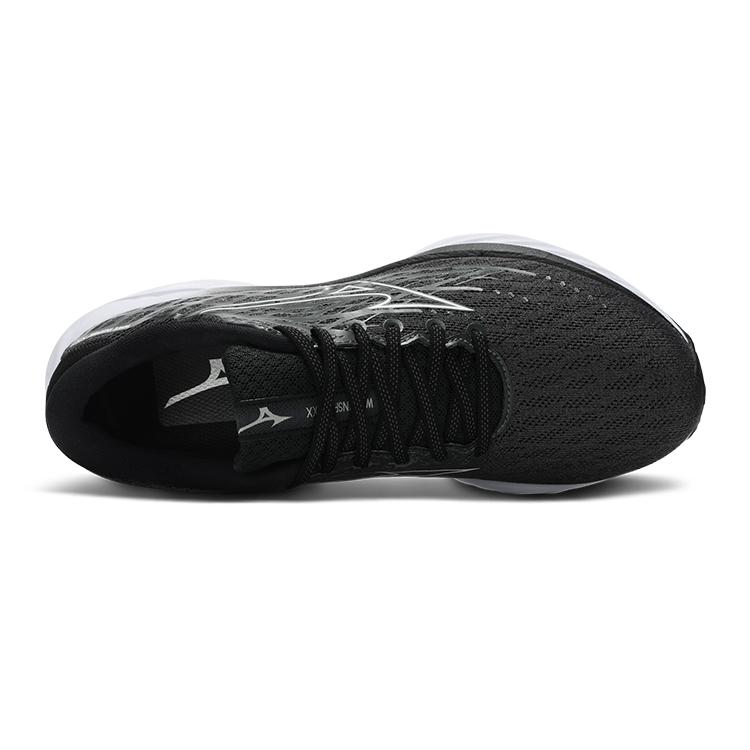 Mizuno Wave Inspire 20 Comfortable Shock Absorption Non-Slip Wear-Resistant Breathable Low-Top Running Shoes Unisex Sneaker Black White J1GD244422