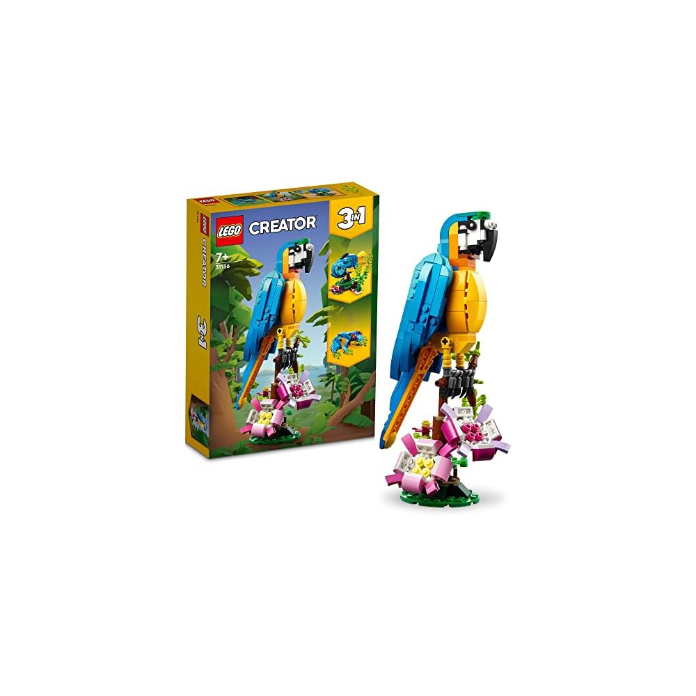 LEGO Creator Parrot 31136 Building Blocks Toy for Kids Ages 7 and Up