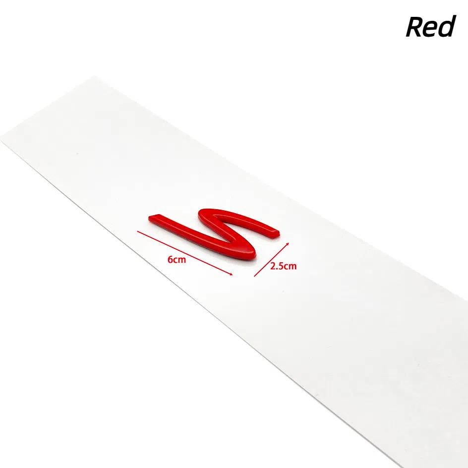 1pcs 4 S ABS New Car logo Fender side sticker Rear Bumper tail door trunk sticker car rear Emblem sticker styling Accessories