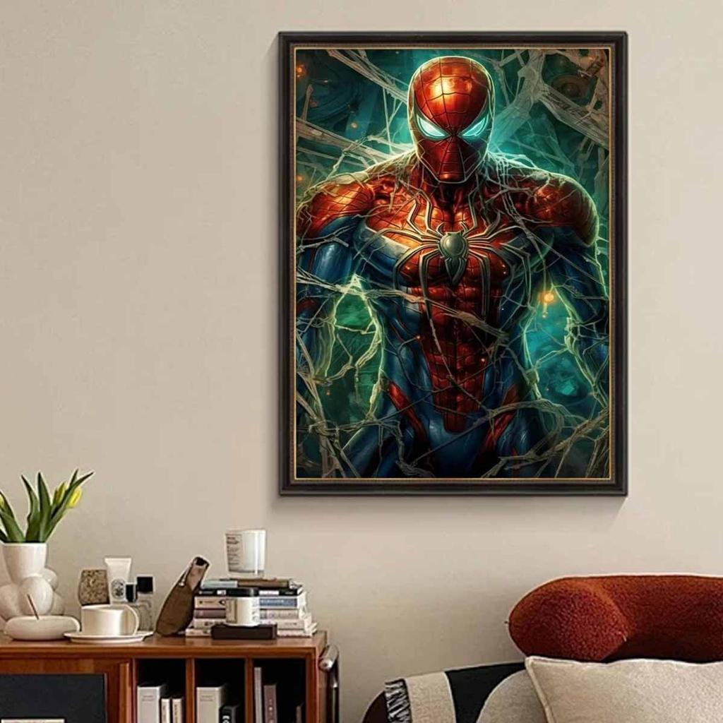 Full Round Diamond Painting Strong Spider-Man Art Rhinestone Picture Mosaic DIY 5D Cross Stitch Embroidery Home Decoration