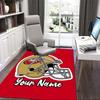 Custom Name San Francisco 49ers Printed Carpet, for Office Chair Living Room Bedroom Kitchen Room Decor Gifts.