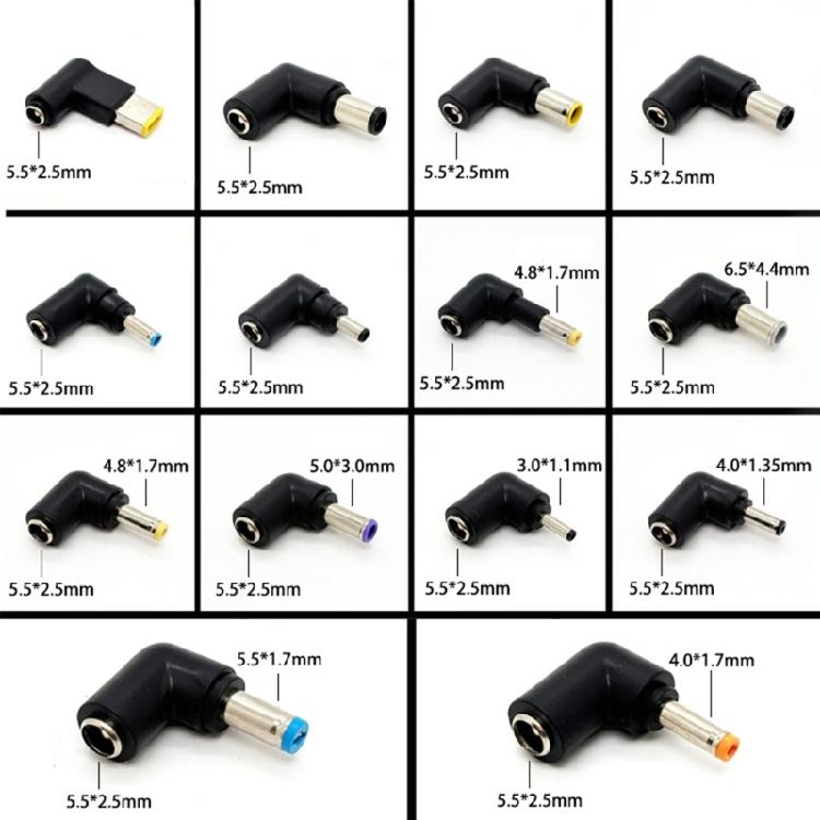 Adjustable DC5525 Output Cable for USB C PD Sources, 5V-20V Selection Display, 14 Right-Angle Barrels Tips and Braided 1.28 M Cable