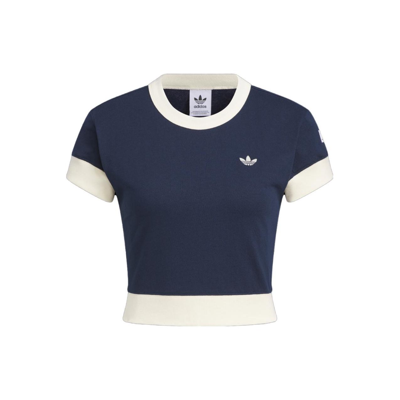 

adidas Originals x Notitle Tennis Cropped T-Shirt Blue White Women IN1079 XXS