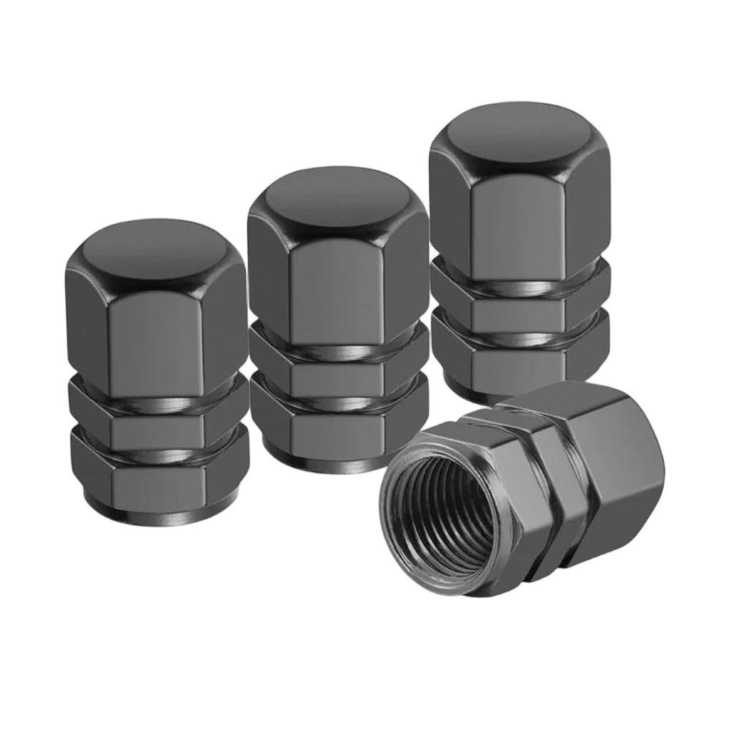 4 szt. Aluminiowe Kapsle na Wentyle, Osłony na Opony, Metalowe Kapsle Śrubowe Odporne na Rdzę, Samochód/Ciężarówka