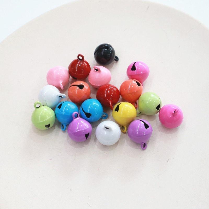 1.4CM Candy Color Enamel Small Bell Keychain Pendant for Pet Collars