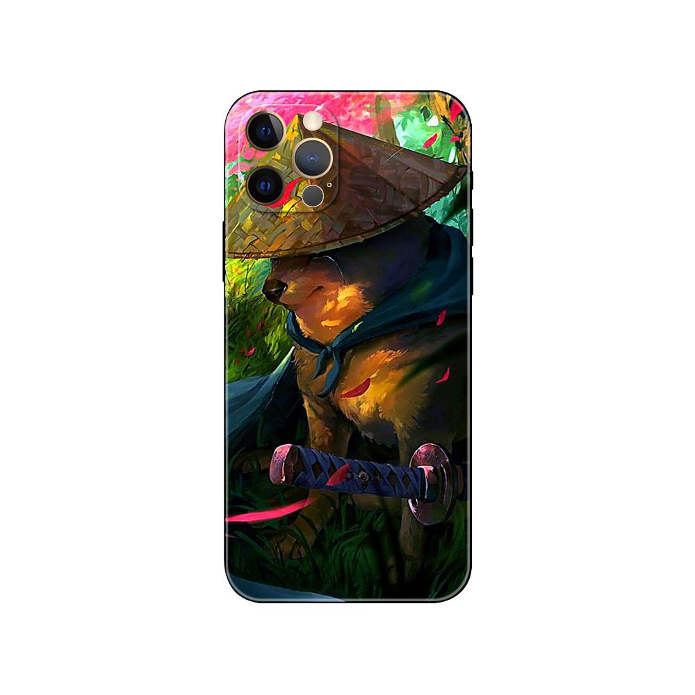 Husă de telefon Doge Dog Cheems pentru iphone 5 5s se 6 6s 7 8 plus x 10 XR XS 11 12 13 mini pro MAX husă din tpu neagră