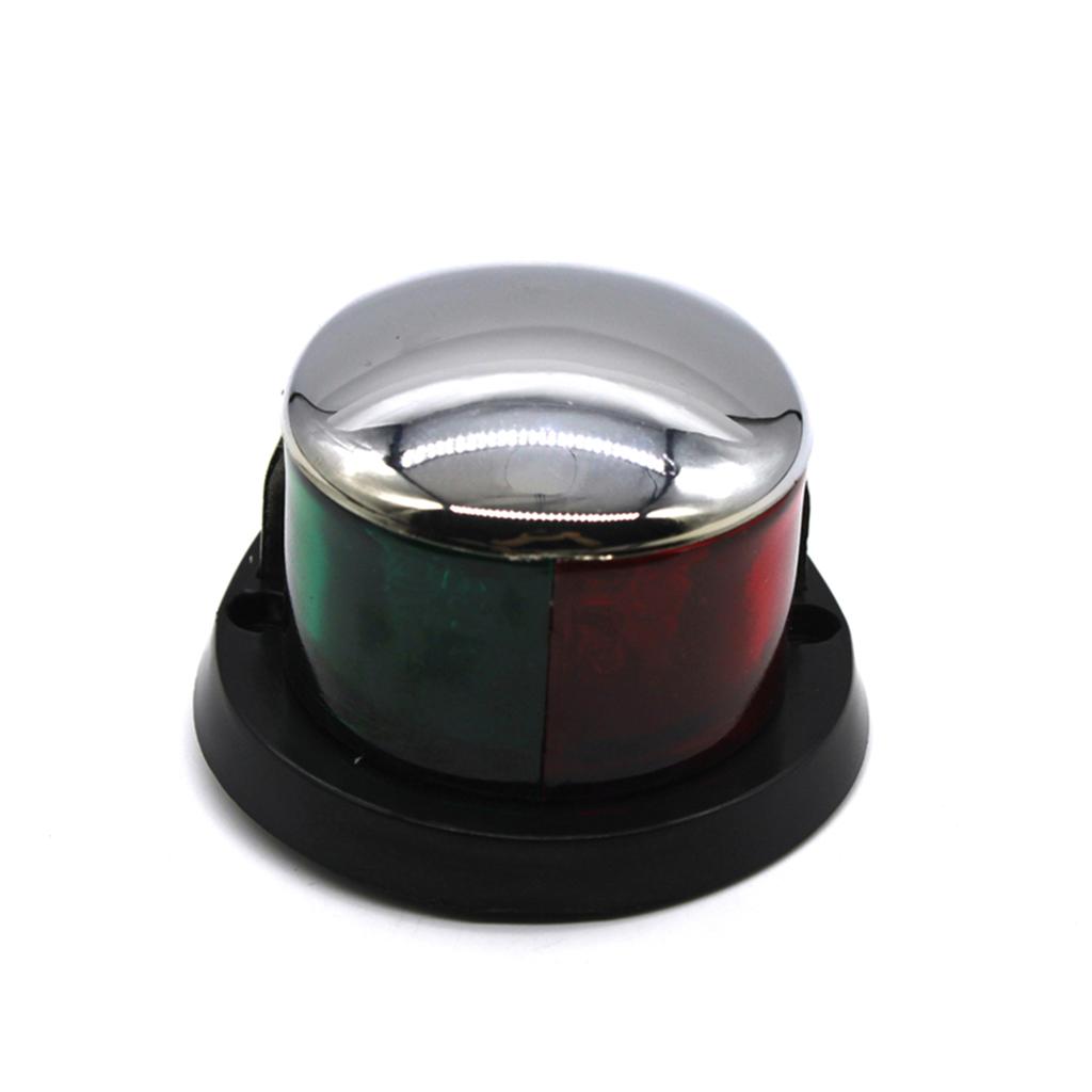 LED Boat Navigation Light Red and Green Marine Navigation Light Boat for Pontoon Yacht  12V Silver Plated Frame