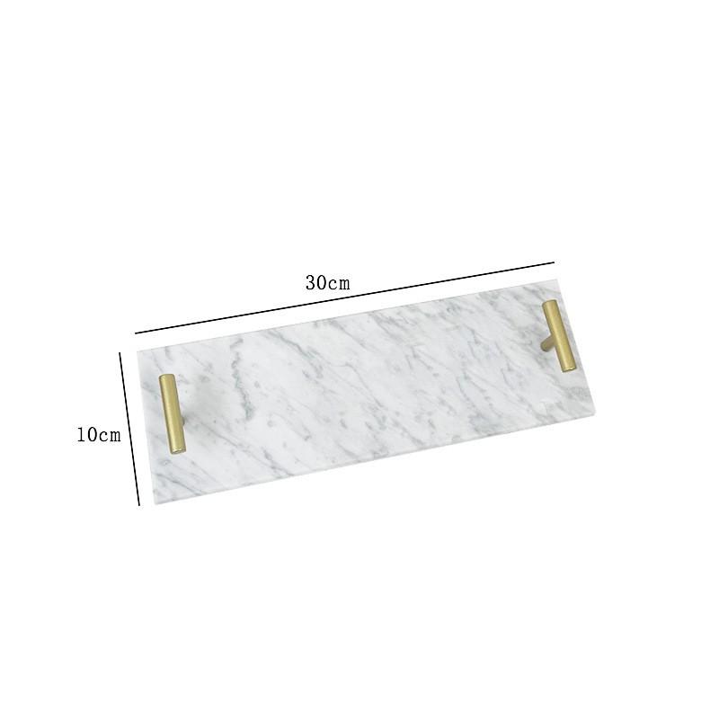 Natürliches Marmor Tablett Schmuck Aufbewahrung Heim Dekoration Badezimmer Kosmetik Display Minimalistischer Nordischer Stil