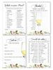 Inkdotpot Bachelorette Party Games Set Bundle Of 4(50 Sheets Each) W Miss To Mrs Gold Banner Floral Brunch & Bubbly Fun Bridal Shower Games