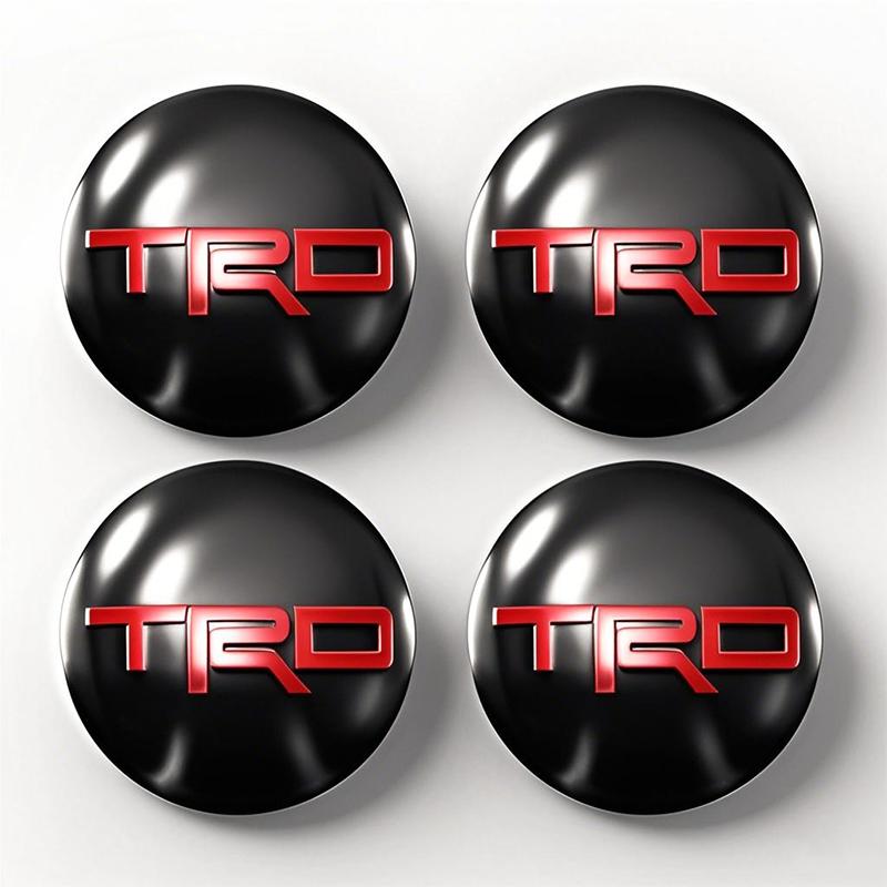 4Pcs Car Wheel Hub Center Metal Decals Sticker Accessories For Toyota Corolla Yaris Aygo Prius CHR Camry Auris Avensis 4Runner