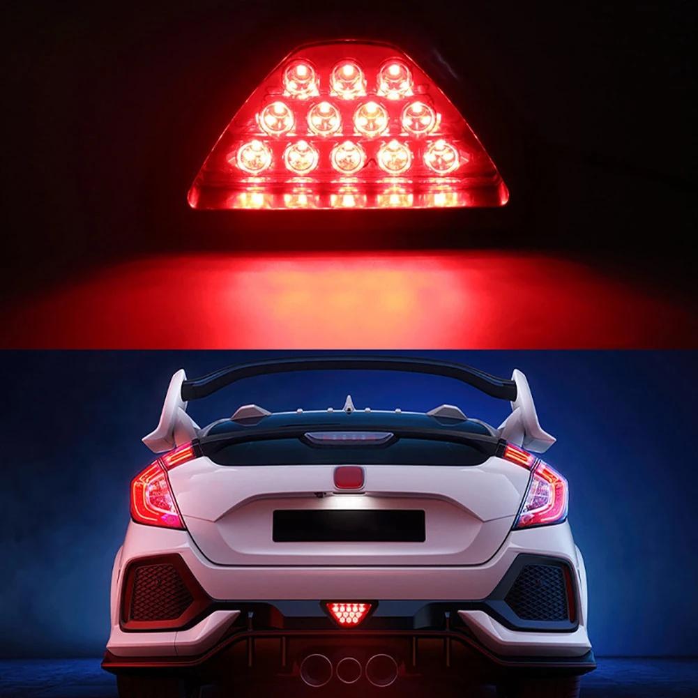 Universal Brake Signal Lamp Super Bright Car LED Fog Light 12 LED Car Strobe Light for Auto Vehicle SUV for Truck Car Motorcycle