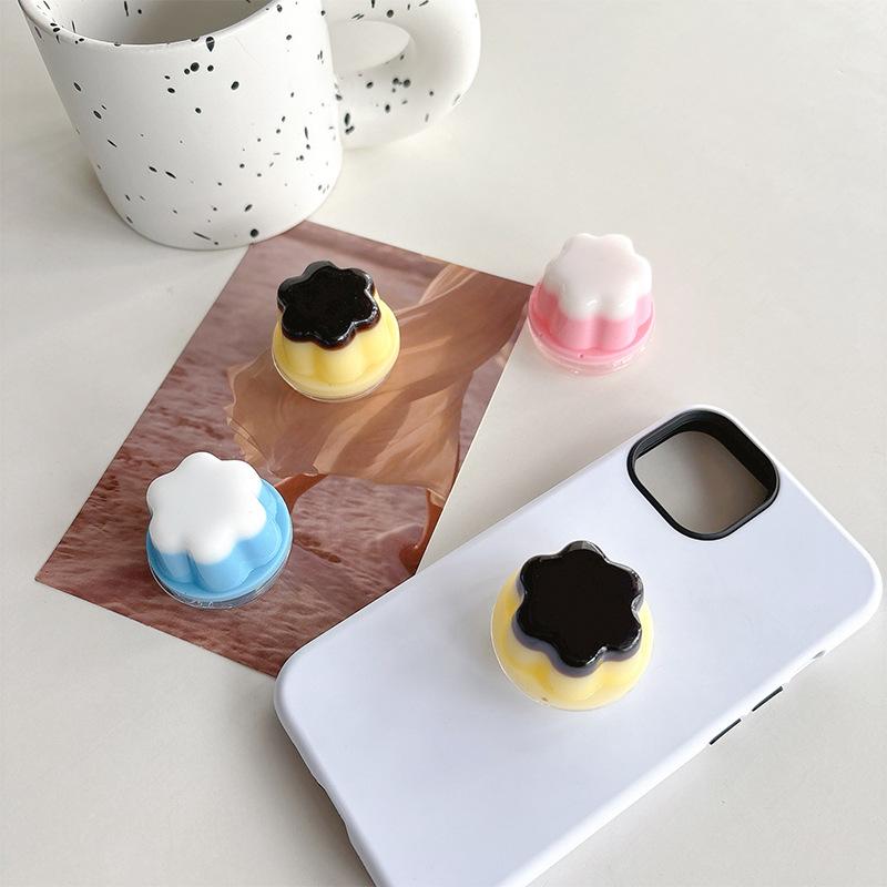Two-Color Simulated Jelly Cream Wind Mobile Phone Airbag Bracket Back Sticker Retractable Portable Niche Lazy Ring