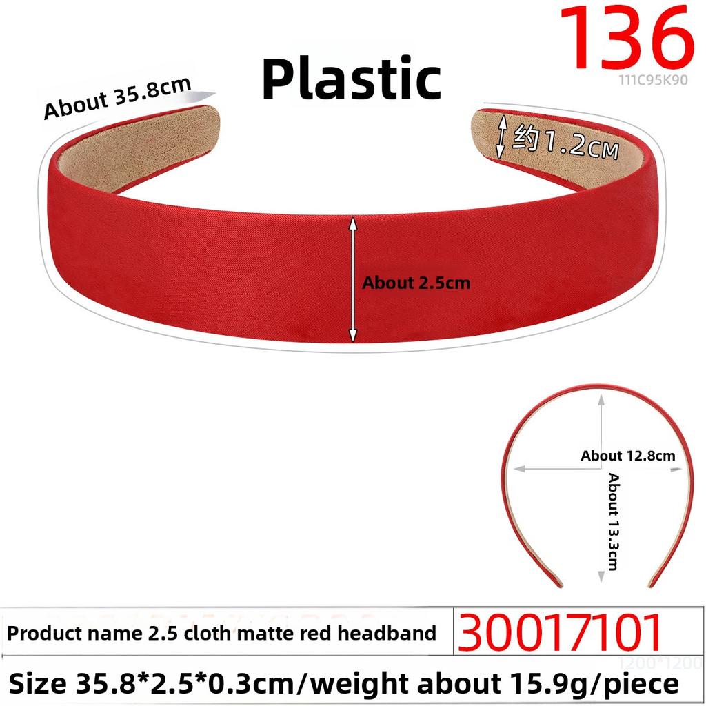 Buntes Satin Haarband mit breiter Krempe Retro Handgefertigte Haarnadel Einfaches Damen Taschentuch Stirnband