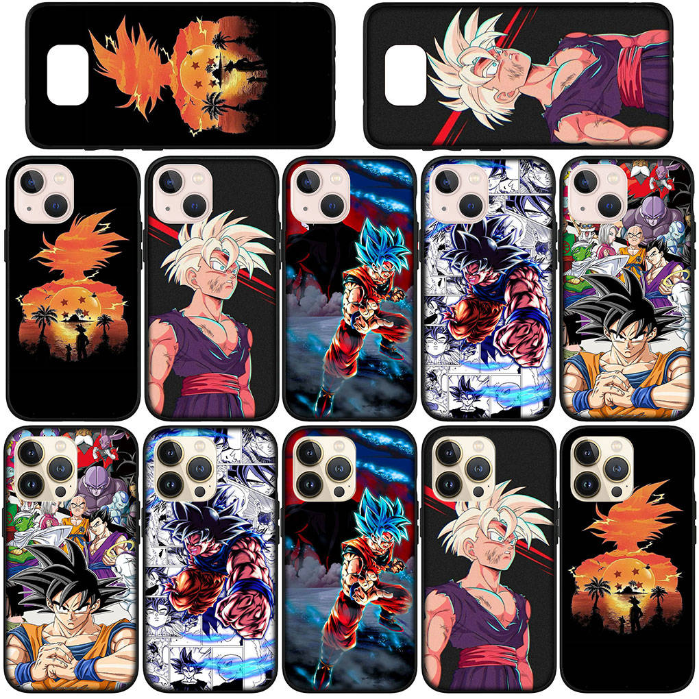 Phone Case for Samsung Galaxy S25 S24 S23 iPhone 16 15 Xiaomi Redmi Note 14 13 12 16E 11 Pro Max XR OPPO Moto Huawei Cartoon Dragon Ball Z Goku Cover