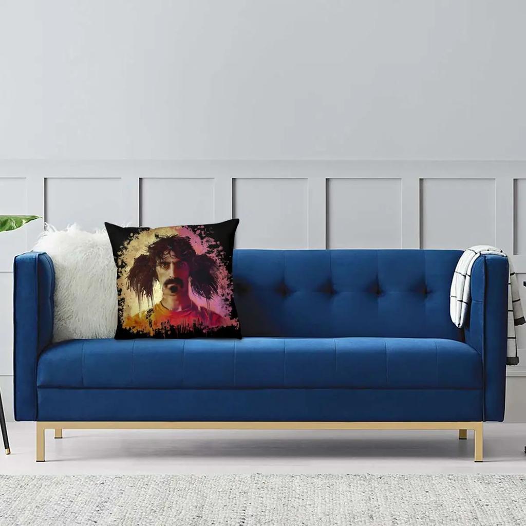Frank Zappa Music Pillowcase Soft Polyester Cushion Cover Decor Pillow Case Cover Chair Square 40*40Cm