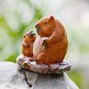 Detailed Resins Mother Child Capybara Miniature Figurine Animal Sculpture Ornament for Desktop and Garden Display Decors