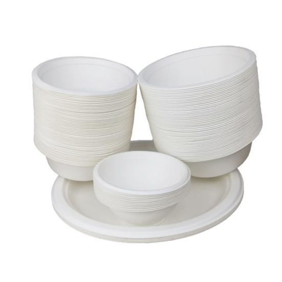 50 bucăți biodegradabil pentru bucătărie bol de unică folosință recipient de mediu pentru utilizare la rece