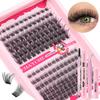Single Cluster D Curved Hair False Eyelash Set 10-18Mmdiy Segmented Grafting Thick Eyelashes