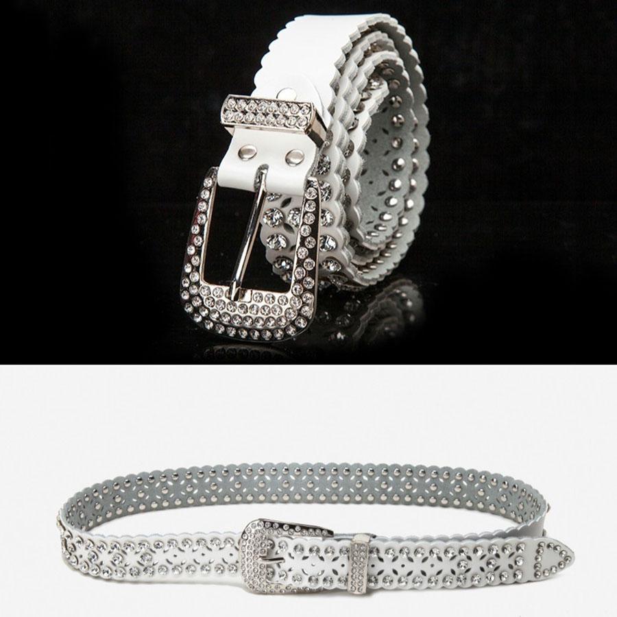 Buy Women Rhinestone Leather Belt Bling 