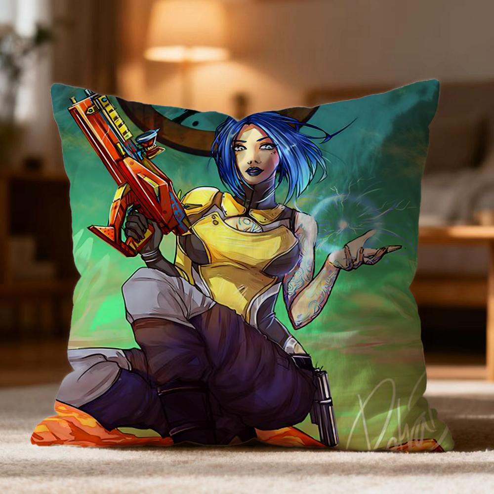 Popular B-BBorderlands Cushion Cover Soft Washable Pillow Case Multi-Scene for Couch Bed Travel Office Use