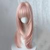 Harajuku Long Straight Synthetic Hair Lolita Halloween Cosplay Wig with Bangs  for Women