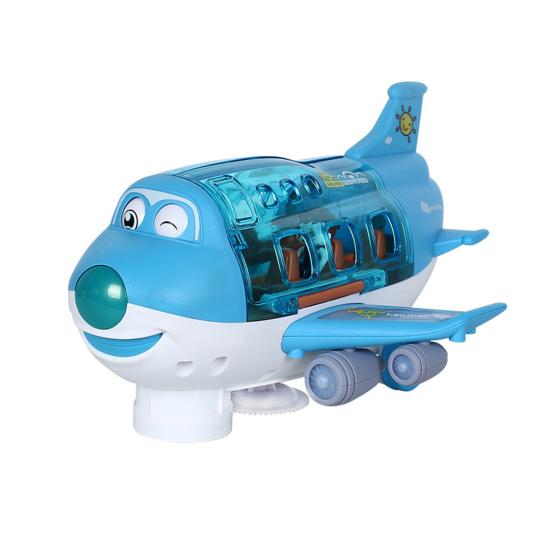 Electric Airplane Toy with Music Light 360 Degrees Rotation Intelligent Obstacle Avoidance Kids Stunt Plane