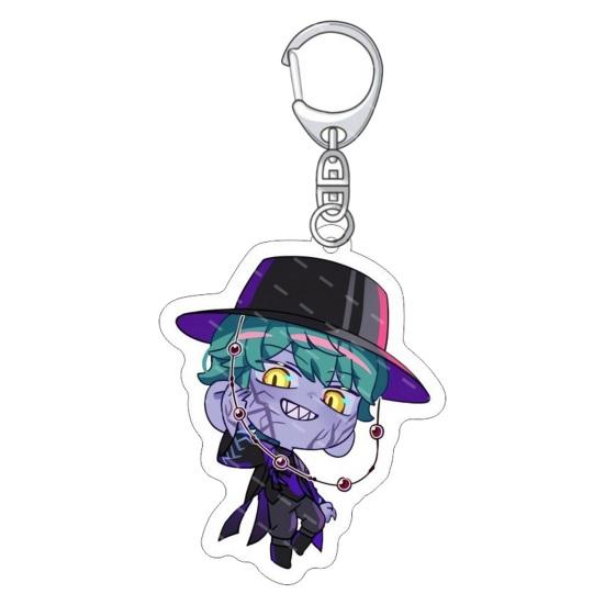 Keychain Pendant 3D Idol Group Design Portable Acrylic Keychain with Metal Lobster Clasp Waterproof Scratch-Proof Key