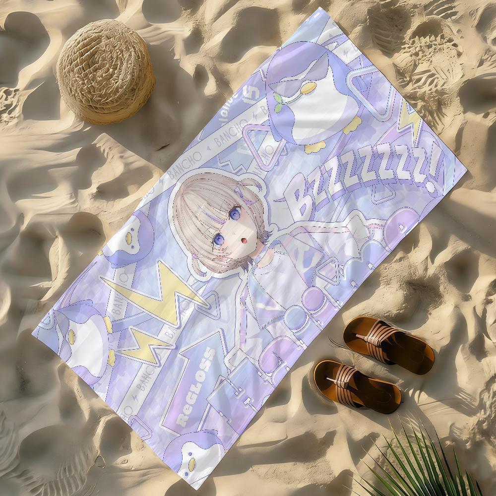 VTuber Todoroki H-Hajime Singer Towel Soft Lightweight Anti-Sand Large Beach Towel Quick-Drying Bath Sports Family