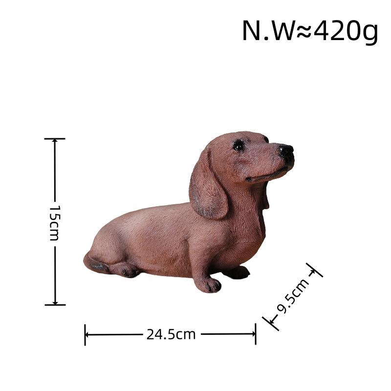 New Dachshund Ornaments Creative Home Living Room Resin Crafts Desktop Decoration Decorations