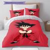 Biancheria da letto con motivo del cartone animato Son Goku, Set piumone Copripiumone Federa Regalo di Compleanno per la Casa (1 * copripiumino + 2 * federa, senza nucleo)