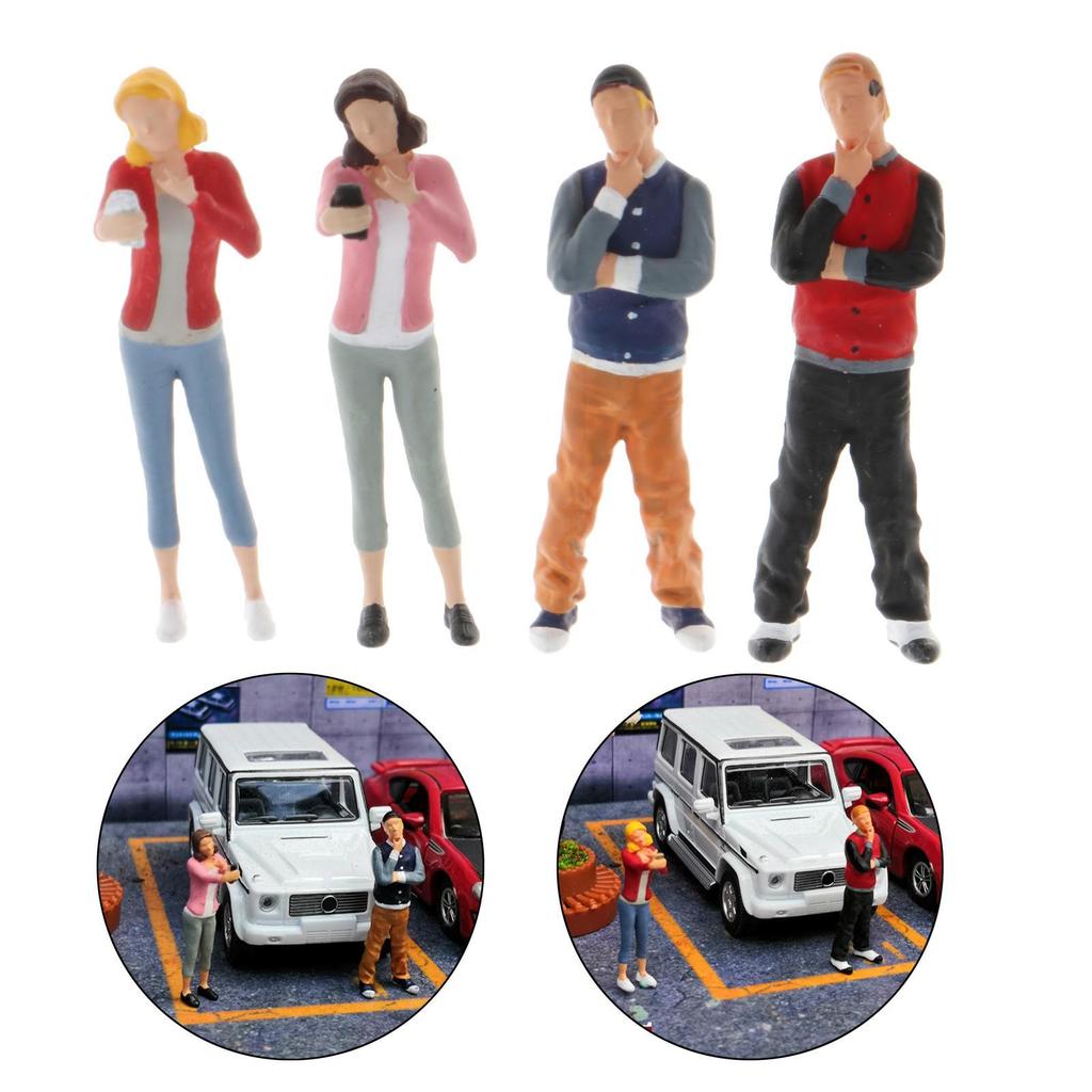 Tiny People Model People Hand Painted Figures Young man Train Park Street S Scale Models Standing Pose (1:64)