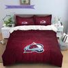 Colorado Avalanche Pattern Bedding Quilt Set  Home Decoration  Gift (1 * Duvet Cover + 2 * Pillowcase  Without Core)
