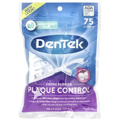 Cross Floss, Plaque Control, Mouthwash Blast, 75 Disposable Floss