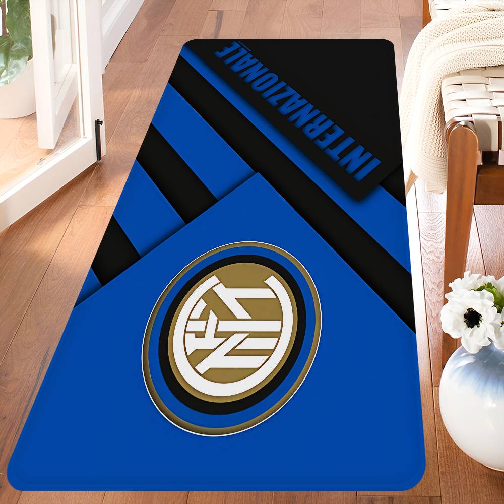 Tapis de couloir lavable antidérapant pour sport Football I-Inter Milan FC Salon Canapé Chaises Zone Tapis de cuisine Paillasson Tapis de sol