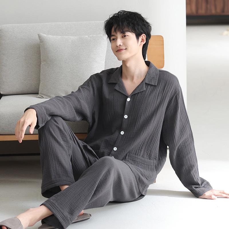 Red Wedding Couple Pajamas: Women's Spring & Autumn Baby Cotton Long Sleeve 2025 Zodiac Year Double Layer Gauze Set