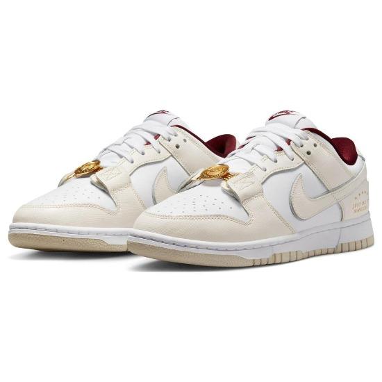 Nike Dunk Low SE Sisterhood Damen-Sneaker Weiß Teamrot Photon Dust DV1160-100