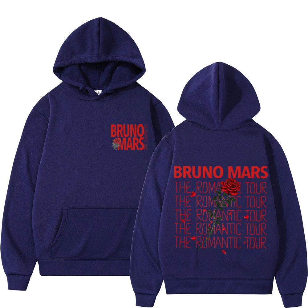 Bruno Mars The Romantic Tour 2026 Print Hoodie Unisex Fashion Pullover Long Sleeves Loose Aesthetic Sweatshirts Fan Gifts